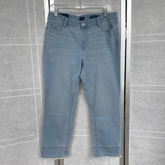 NWT J.Jill Denim Light Blue (Oxfordwash) Cropped Ankle Jeans sz 10 - Picture 1 of 10